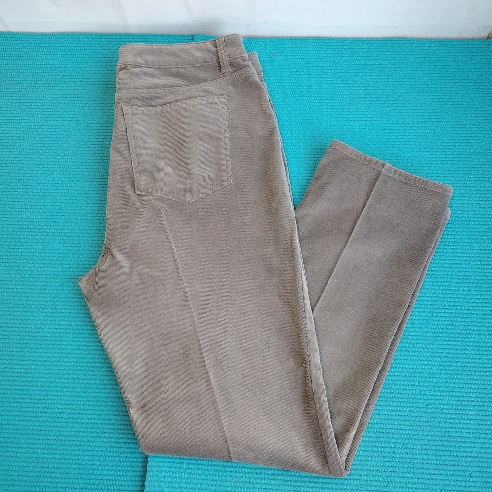 Talbots Womens Corduroy Straight Stretch Jeans High Rise 12P